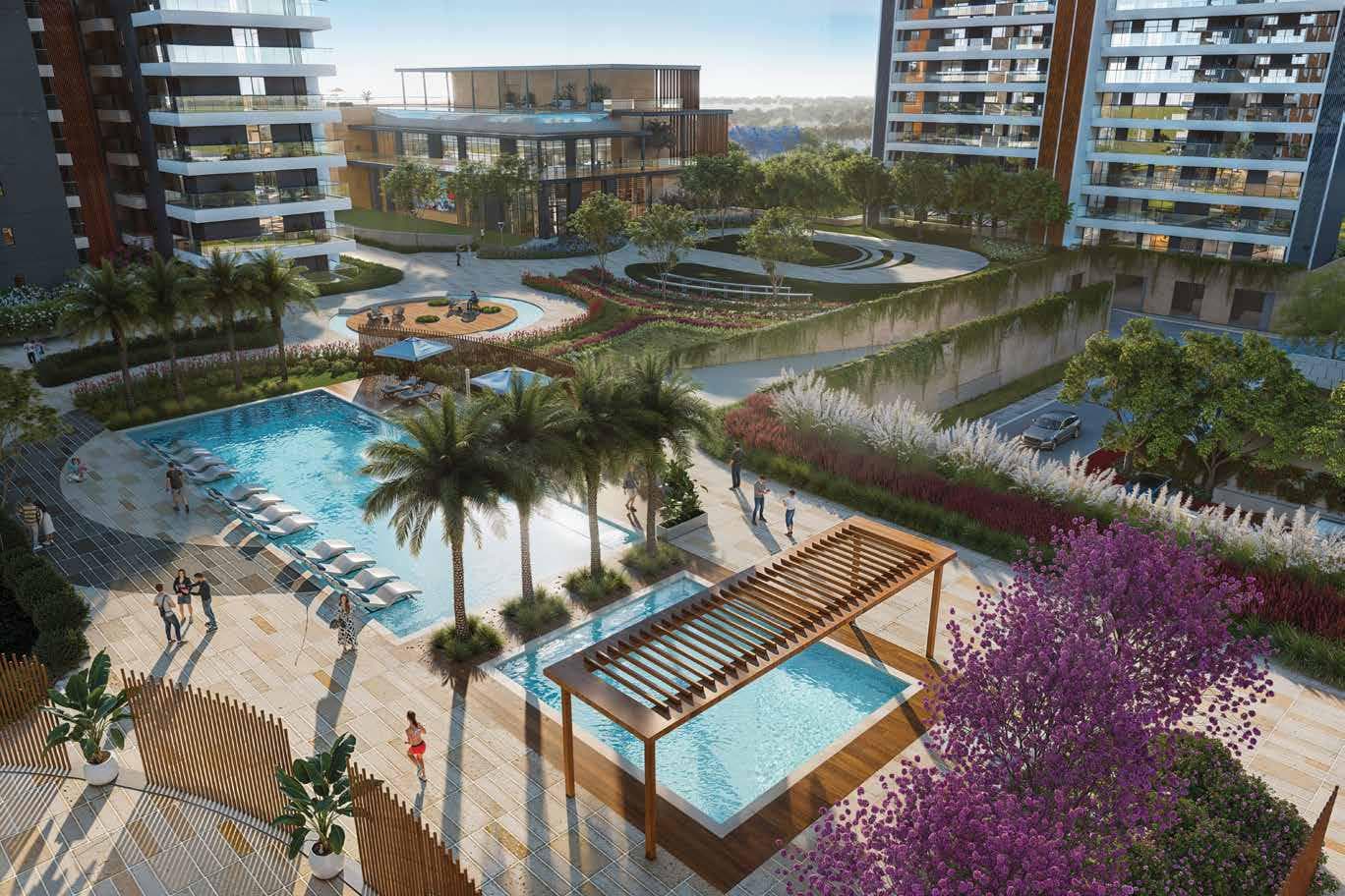 Badminton court with shuttlecocks